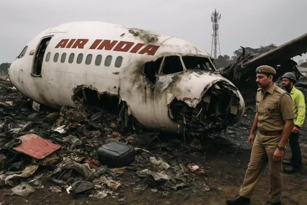 Air India Tragedy: The Plane Crash in Ahmedabad Today Provokes Grief Across the Nation Plane crash